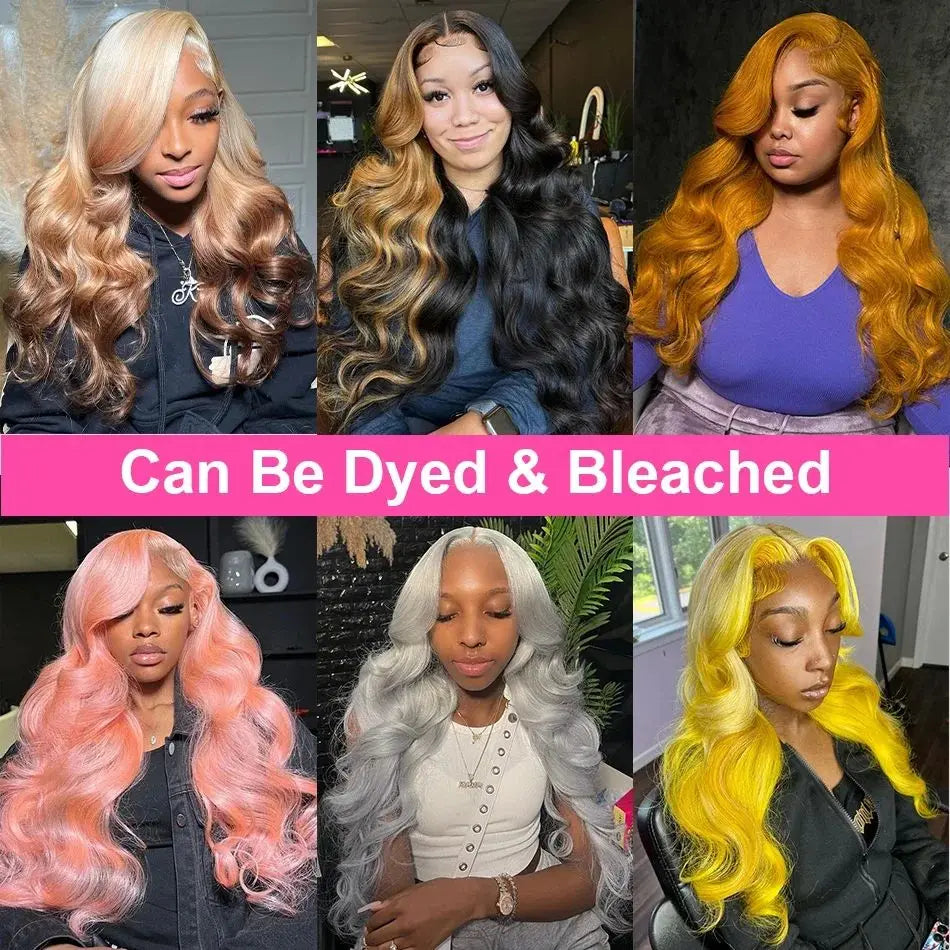 613 HD Lace Frontal Human Hair Wig – 13x6 & 13x4 Body Wave, 30 Inch, 250% Density Brazilian Hair, Black, Women's Choice
