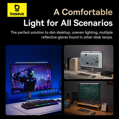 Baseus Magnetic USB Computer Screen Light – Hanging LED Desk Lamp for Monitor, Laptop, and Reading