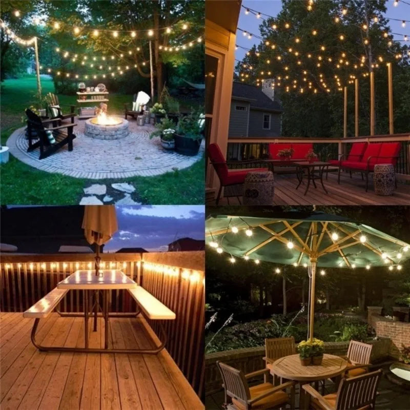 10M LED Ball String Lights – Outdoor Fairy Garland Bulb Lights for Garden, Wedding, Party & Christmas Home Decoration
