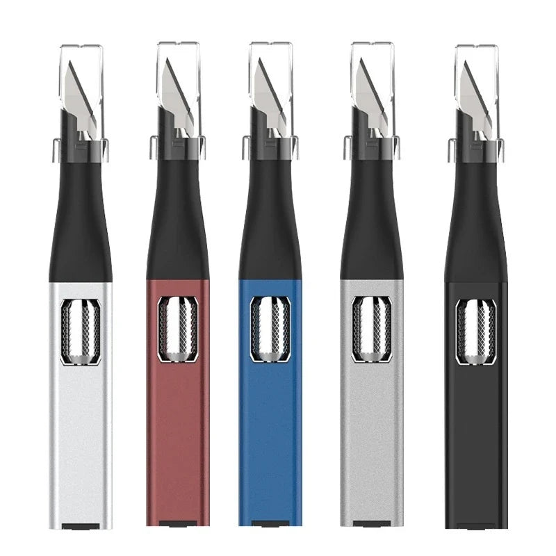 DIY Pen Carving Knife - 5 Interchangeable Horseshoe Art Blades Craft Cutting Tool