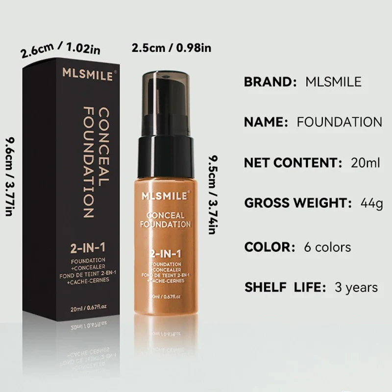 Oil-Control Matte Face Foundation Cream – Waterproof Full Coverage BBCream for Professional Makeup