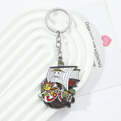 One Piece Anime Keychain – Monkey D. Luffy Pirate Metal Pendant for Bags, Backpacks & Gifts