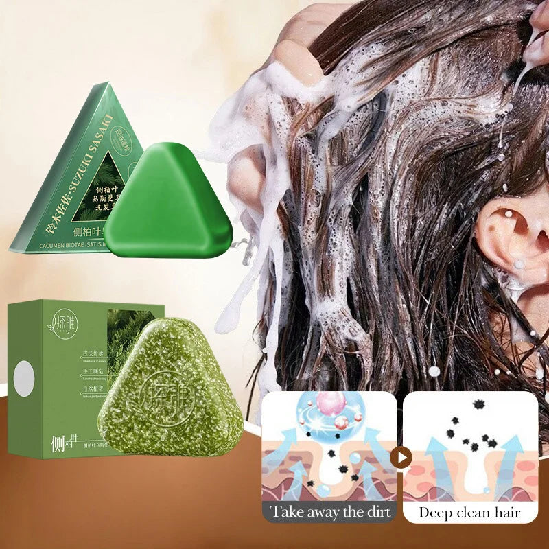 Natural Herbal Usman Grass Shampoo Soap – Handmade Hair Care for Nourishing, Oil Control & Refreshing Soft Hair