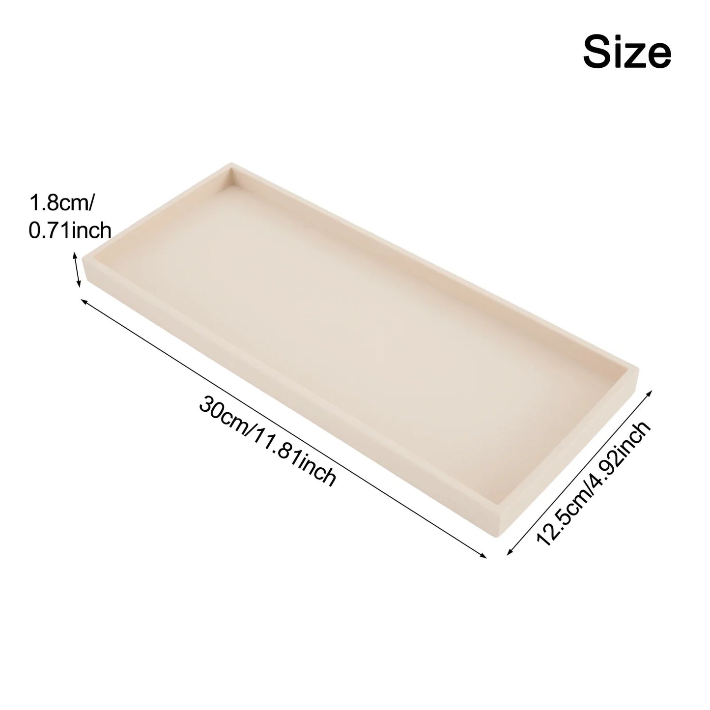 Silicone Bathroom Counter Tray – Vanity Organizer for Soap, Dispensers & Dressing Table Storage