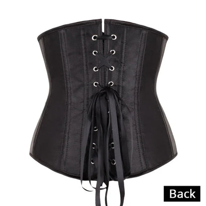 Sculpt Your Curves: Sexy Underbust Corset Waist Slimming Bustier - Steampunk Lace-up Design, Body Shaper and Waist Trainer for Women