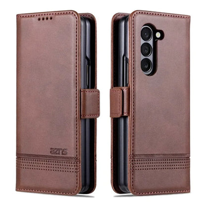 Phone Case for Samsung Galaxy Z Fold 6/5/4/3 — Fold6/5/4/3 5G Leather Wallet Card Holder Kickstand Shockproof Cover