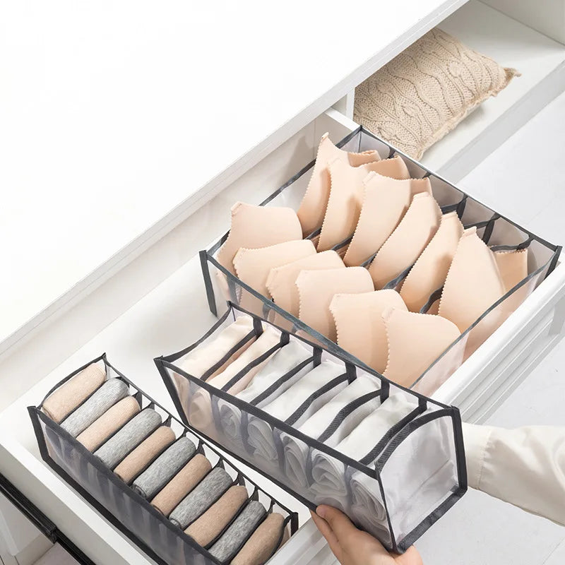 Foldable Underwear Drawer Organizer – Closet Storage Box & Divider for Socks, Bras, and Underpants