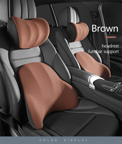 Car Electric Lumbar & Neck Massage Cushion | Single Headrest Vibration Pillow for Seat Support