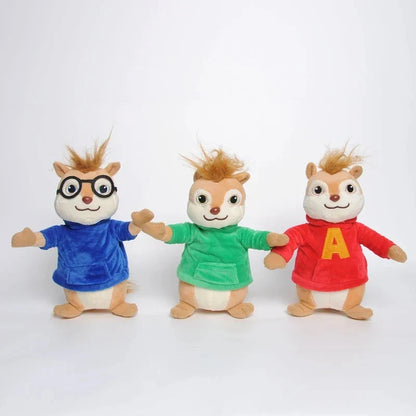 3PCS Alvin and the Chipmunks Plush Toys – 20CM Kawaii Stuffed Animals for Kids Christmas Gift