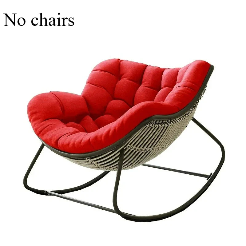 Lazy Rocking Chair Cushion - Soft Single Seat Sofa Pad for Indoor Outdoor Balcony & Hanging Basket Comfort