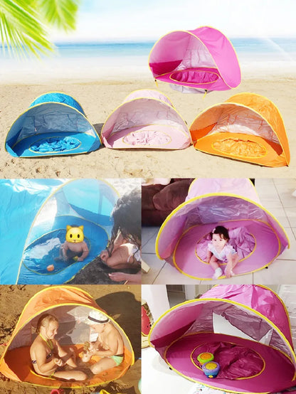 Portable Baby Beach Tent – UV Protection Sun Shelter for Infant, Outdoor Play & Swimming Pool Toy House