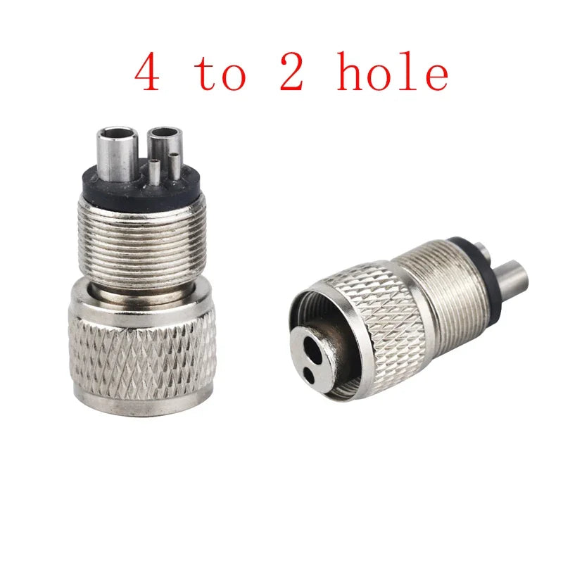 Dental Turbine Handpiece Adapter – 4 & 2 Hole Connector for High-Speed Handpiece Spare Parts