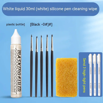 Art Masking Fluid – 18/30/75ml Stay White Cover Liquid for Watercolor Painting, School & Office Art Supplies