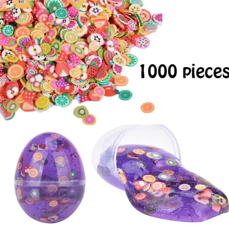 1000PCS Polymer Clay Fruit Slices – Resin DIY Craft Supplies for Jewelry, Epoxy, Silicone Mold & Cellphone Decoration