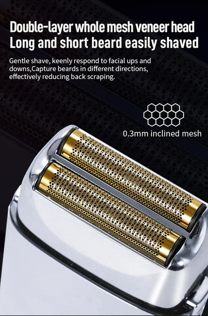 Kemei TX1 Rechargeable Electric Shaver for Men – Metal Housing Hair & Beard Razor, Bald Shaving Machine, Fade Finishing