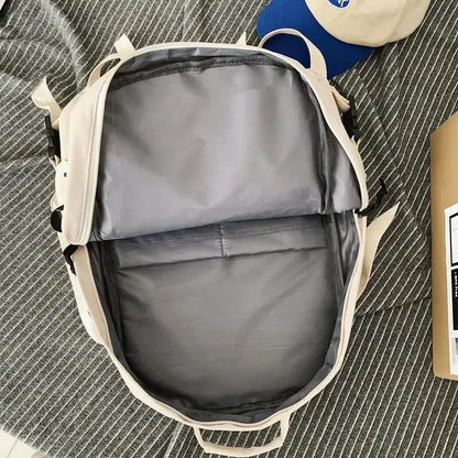 Multi-Pocket Nylon Backpack — Large-Capacity School & Computer Bag for Men & Women