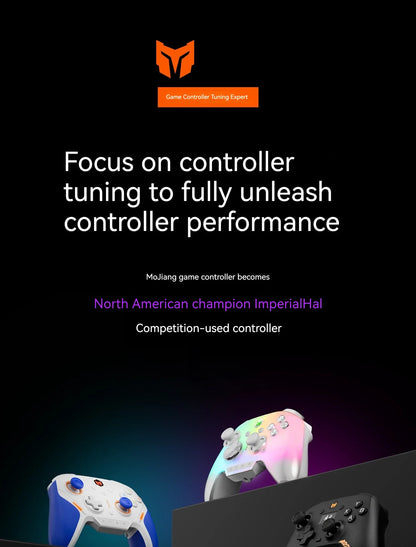 Bigbigwon Rainbow3 Wireless Game Controller Charging Base – RGB Magnetic Dock for PC Gaming