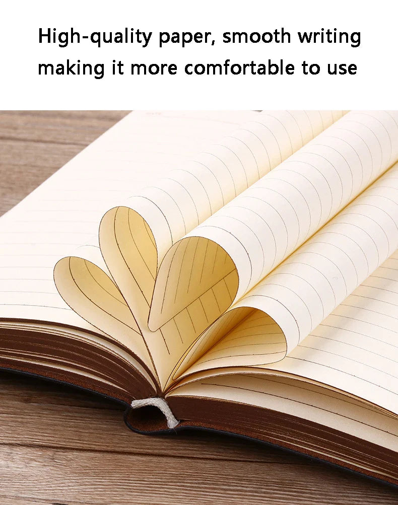 A6 Retro Pocket Mini Notebook – PU Leather Stamped Portable Notepad for Writing, Office & Bookkeeping