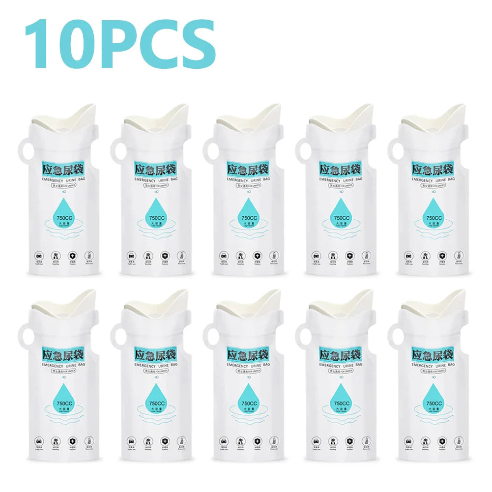 SEAMETAL 4Pcs 750ML Portable Emergency Urinal & Vomit Bags – Disposable Travel Mini Toilet Bags for Car, Outdoor & Unisex Use