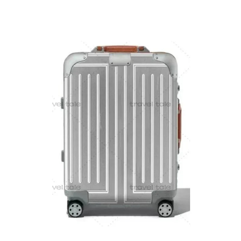 VESOCOVO Aluminum Trolley Suitcase — 20", 26", 30" Large Rolling Luggage Bag with Wheels