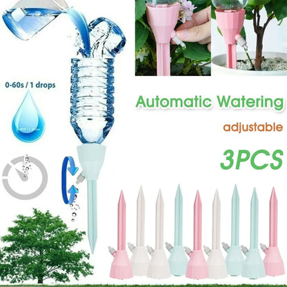 3Pcs Adjustable Drip Irrigation System: Automatic Self-Watering Spikes for Indoor and Outdoor Potted Plants