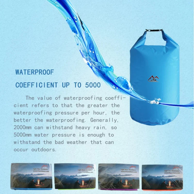 Waterproof Dry Bag: 5L/10L/20L/40L/70L Sack for Camping, Drift, Trekking, Swimming, Rafting, Kayak - Outdoor Waterbag for Fishing and River Trekking