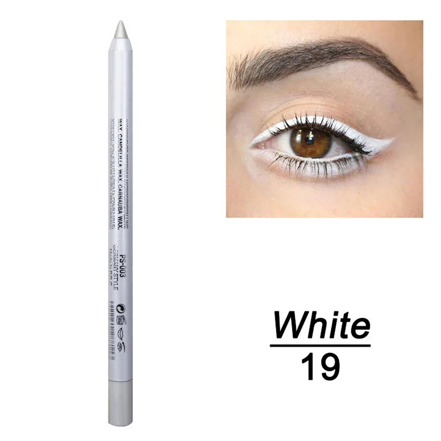 14 Color Metallic Eyeliner Pen – High Pigmented, Pearly Shimmer, Smokey & Punk Style, Long-Lasting & Waterproof