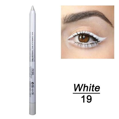 14 Color Metallic Eyeliner Pen – High Pigmented, Pearly Shimmer, Smokey & Punk Style, Long-Lasting & Waterproof