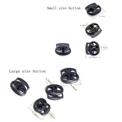 10PCS Twin Hole Metal Cord Lock Set – 4–5.5mm Drawstring Stoppers for Shoelaces & Sportswear Accessories