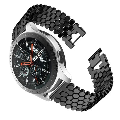 22mm/20mm Stainless Steel Strap for Samsung Galaxy Watch 3, Gear S3, Active 2 & Huawei/Amazfit Watch Bracelet