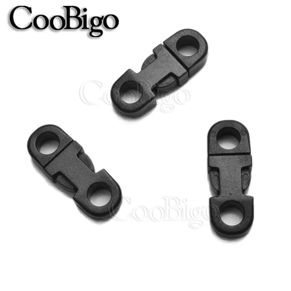 12pcs Mini Quick Release Buckle – 5mm Black Paracord Bracelet Clasp, Plastic Carabiner Fasteners for DIY Craft Accessories