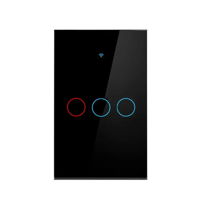 Tuya WiFi Smart Home Switch - US/EU Glass Touch Panel, Voice & Wireless Remote Control Compatible with Alexa & Google Home