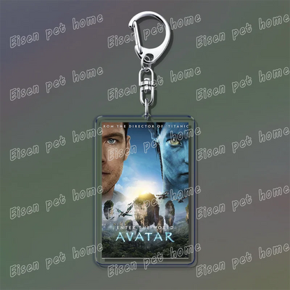 Classic Movie Keychains – Jaws, Fight Club, Avatar Pendant Key Rings for Bags & Fan Gifts