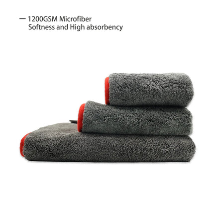 AUTOBRIGHT 1200GSM Microfiber Car Cleaning Towels – Ultra-Soft Wash & Dry Cloths