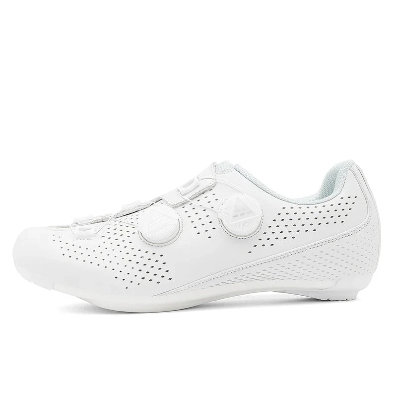 Men’s Speed Cycling Shoes — Road, SPD Cleat & Flat Pedal Bike Shoes, White