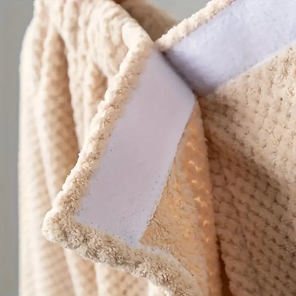 Women's Wearable Quick-Dry Bathrobe Towel – Soft 280gsm Spa Wrap with Contemporary Gnham Design
