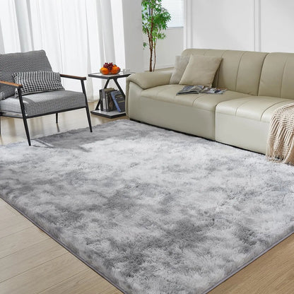 Silk Wool Plush Area Rug – Soft Fluffy Velvet Carpet for Living Room, Bedroom, Kids Room, Non-Slip Home Decor
