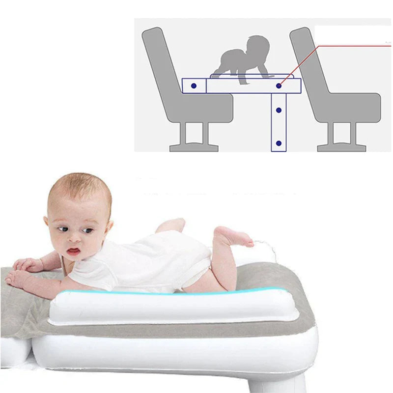Inflatable Baby Airplane Mattress - Travel Bed for Sleep on High-Speed Railway, Air Cushion for Car Camping Interior Accessory