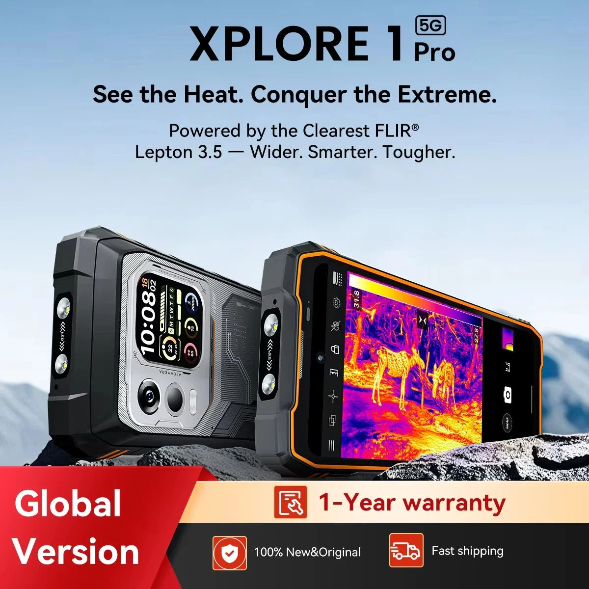 Blackview XPLORE 1 Pro Rugged Smartphone – Android 15, 6.78" 2.4K, 12GB+256/512GB, 20000mAh with FLIR Thermal Imaging