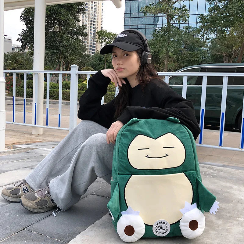 MINISO Switch Pokémon Cappy Beast Plush Backpack — Large Capacity Couple Bag, Anime Toy Storage & Gift Accessory