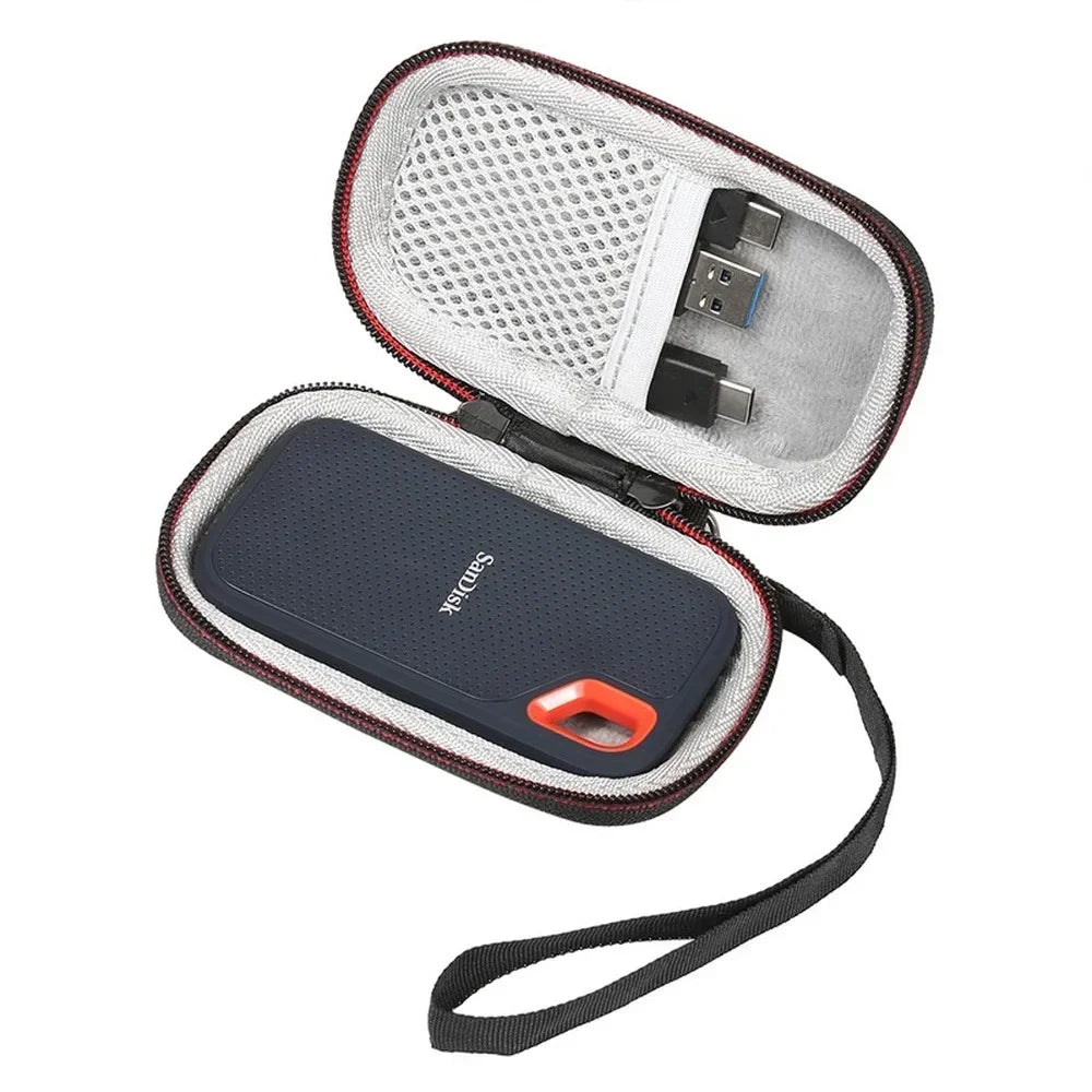 SanDisk Extreme Portable SSD Carrying Case - Hard Storage Bag for PSSD/E30/E60/E61 Models, 250GB to 2TB (Case Only)
