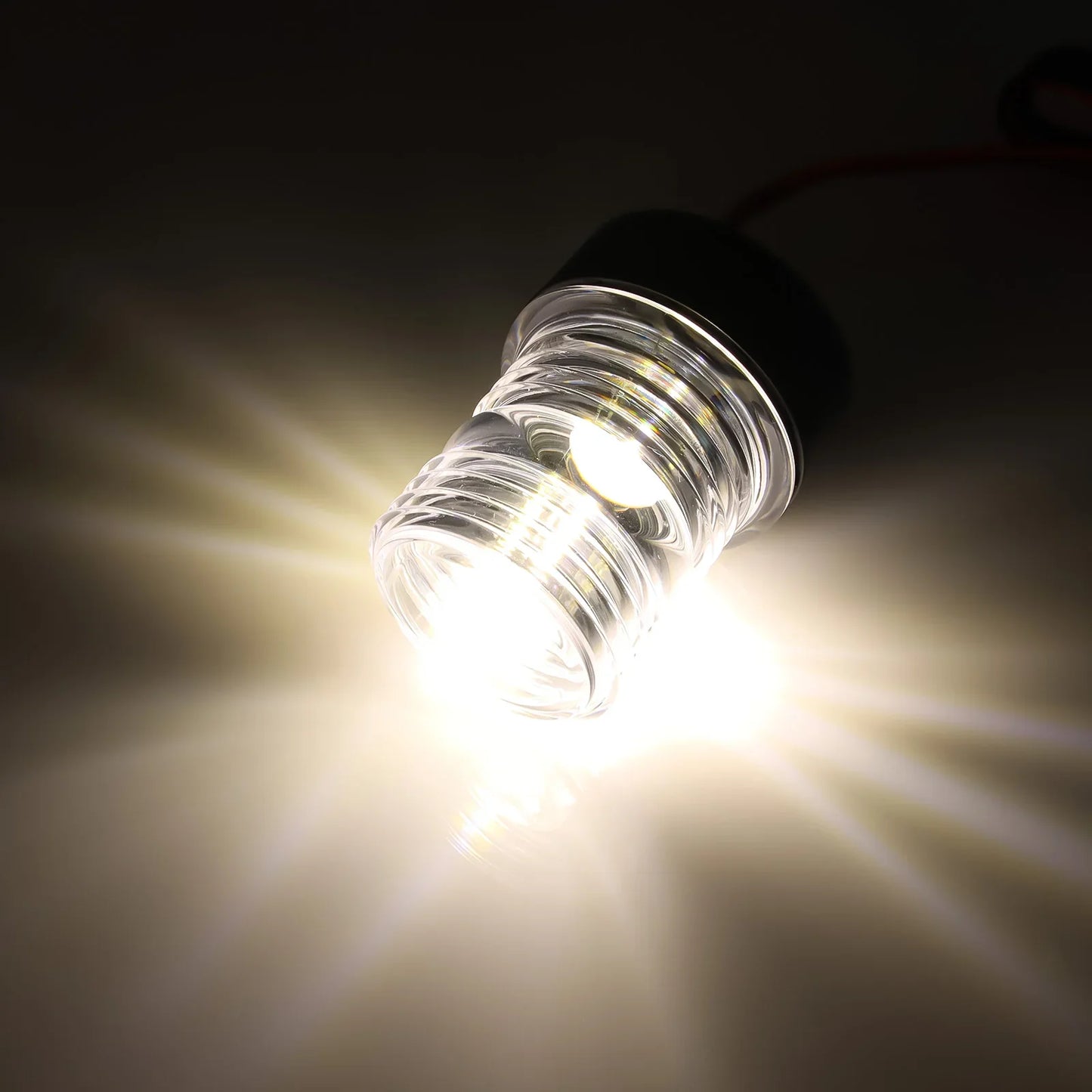 12V/24V LED Boat Navigation Light – 360° Fold Down Marine Signal Anchor Light for Yacht & Sailing