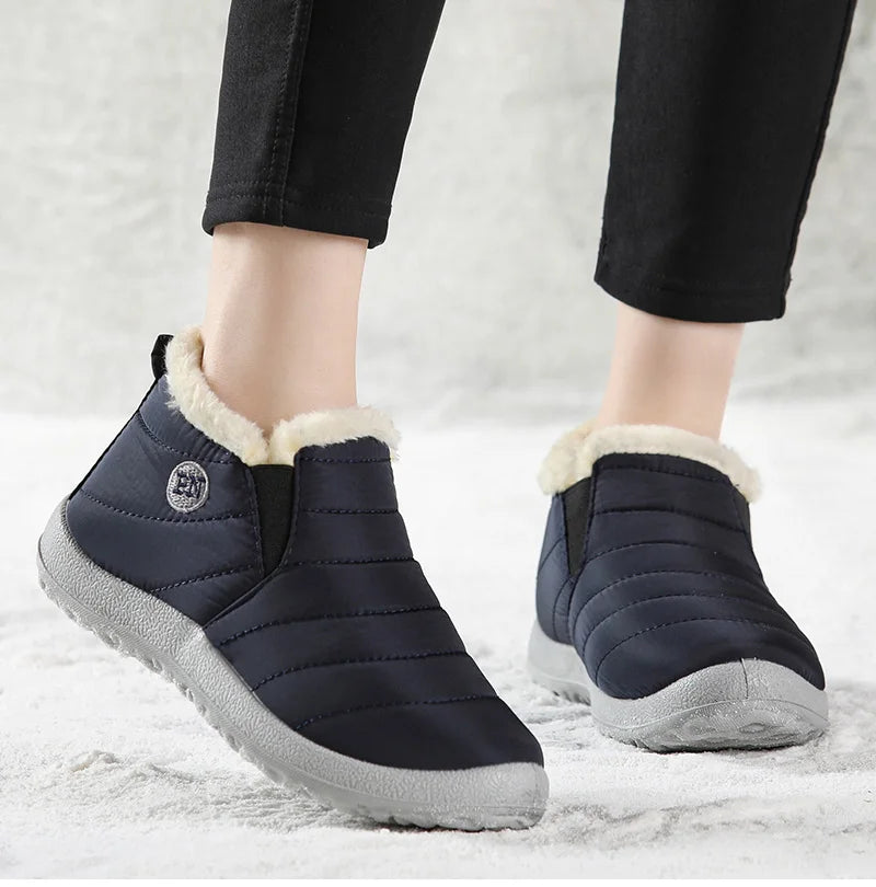 Men’s Winter Ankle Boots — Warm Fur Lined Snow Boots, Casual Shoes for Men and Couples