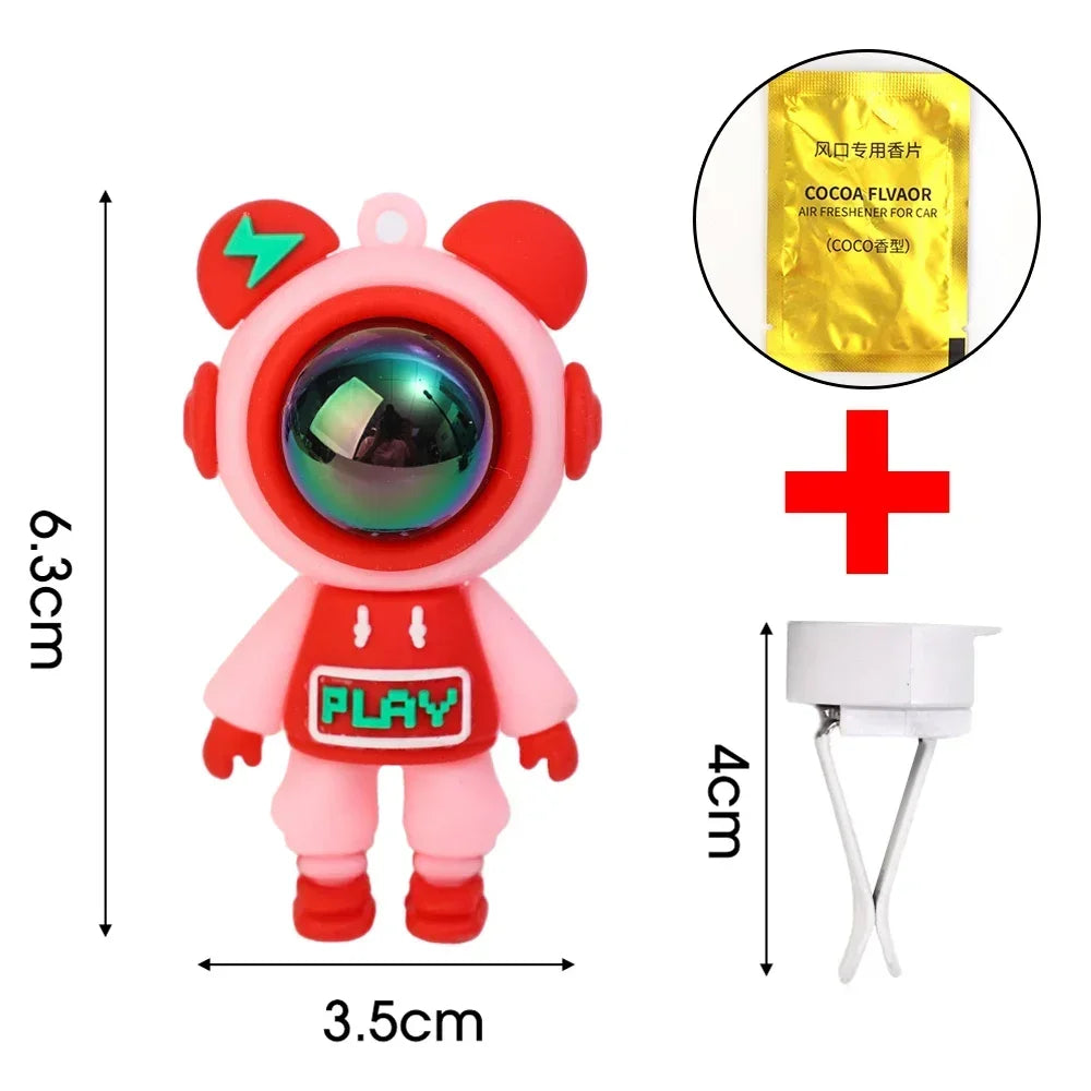 Cartoon Astronaut Car Air Outlet Perfume Clip – Aromatherapy Air Freshener for Car Interior