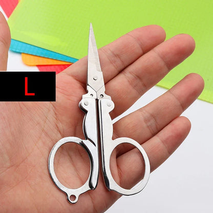 Folding Travel Scissors - Mini Portable Embroidery & Craft Scissors for Sewing, Thread & Tailoring