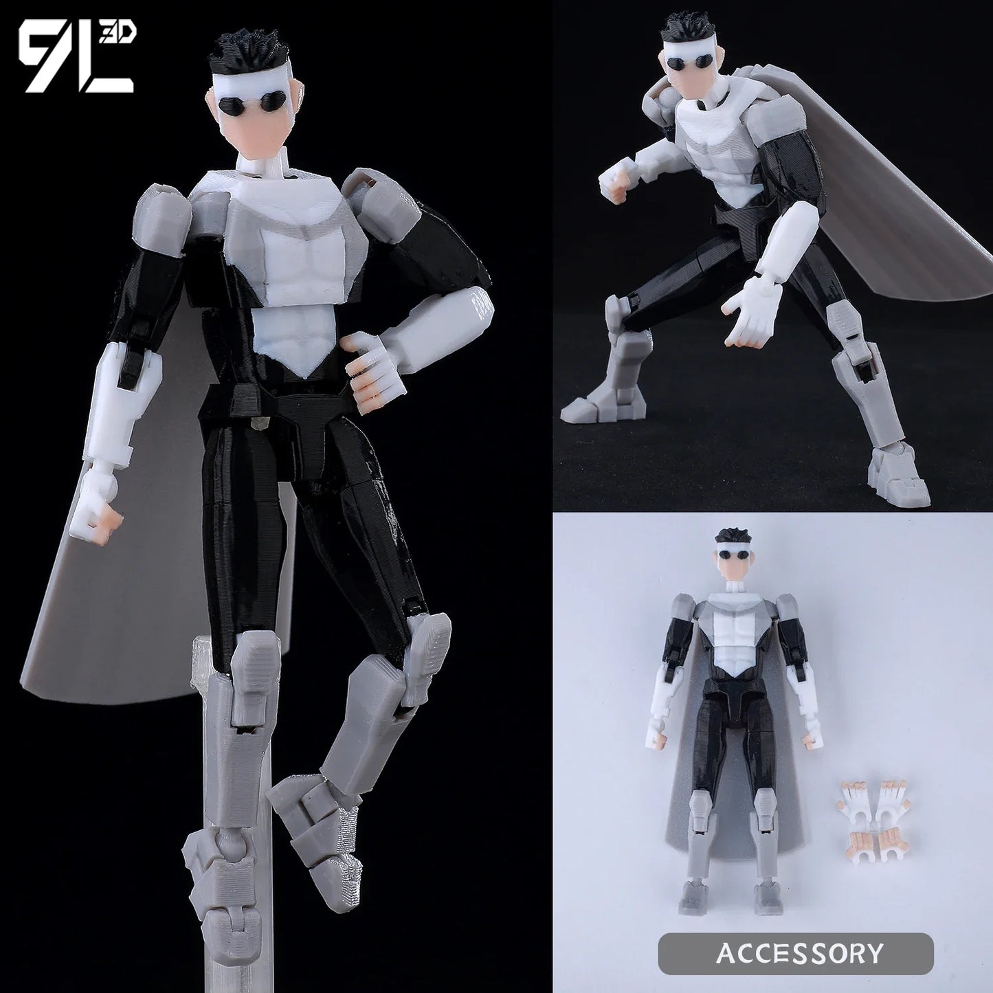 9L3D Lucky13 T13 Action Figures — 3D Printed Deadpool, Wolverine, Batman, Spider-Man & Venom Anime Model Toys, Collectible Gift