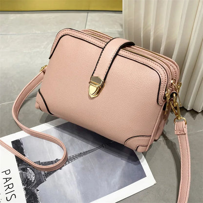 Yogodlns Women’s PU Leather Phone Shoulder Bag - Small Square Crossbody Messenger Handbag