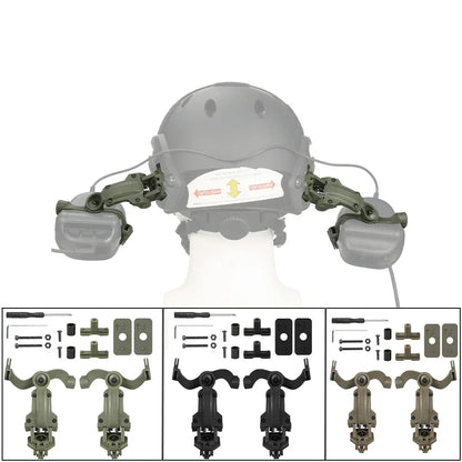 EARMOR M32 MOD4 Tactical Shooting Earmuffs - Noise Reduction Headset with Helmet ARC Rail Adapter and Kenwood PTT Adapter