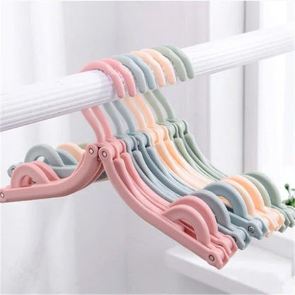 5/10PCS Foldable Portable Clothes Hangers – Travel-Friendly Multi-Functional Hanging Rack for Home & Business Trips