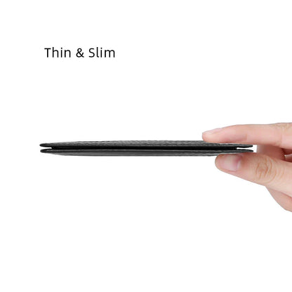 YUECIMIE Super Slim Leather Wallet – Genuine Mini Credit Card Holder, Thin Soft Purse for Men